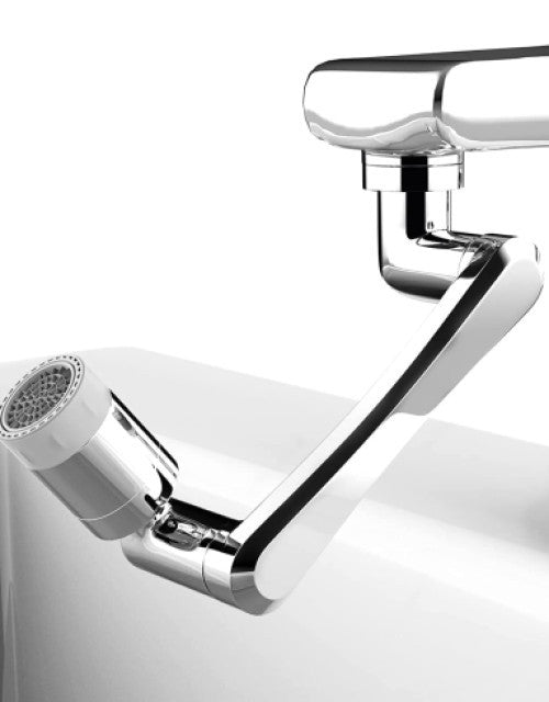 1080° Rotating Faucet Big Angle Swivel Splash Filter Faucet Dual Sprayer Bathroom Steel Sink