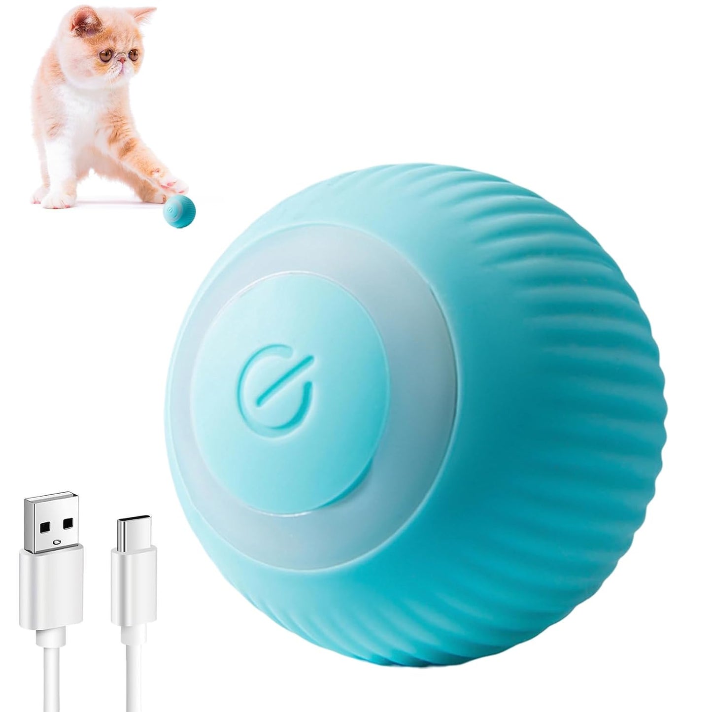 Rotating Cat Ball toy | LED Smart Gravitational Rotating Ball