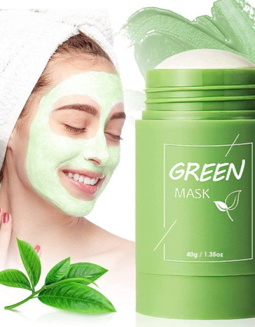 Green Cleansing Mask Stick For Face Oil Control & Anti-Acne Green Face Mask Blackheads Whiteheads Green Mask Stick For Men and Women (40 g, Pack of 1)